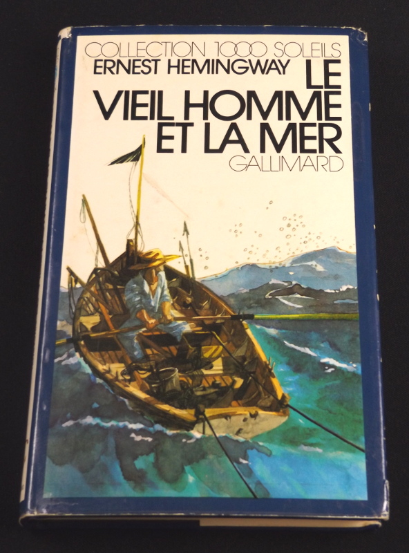  Le vieil homme et la mer, Ernest Hemingway, Gallimard, Collection 1000 Soleil, jaquette de Jean-Olivier Héron  