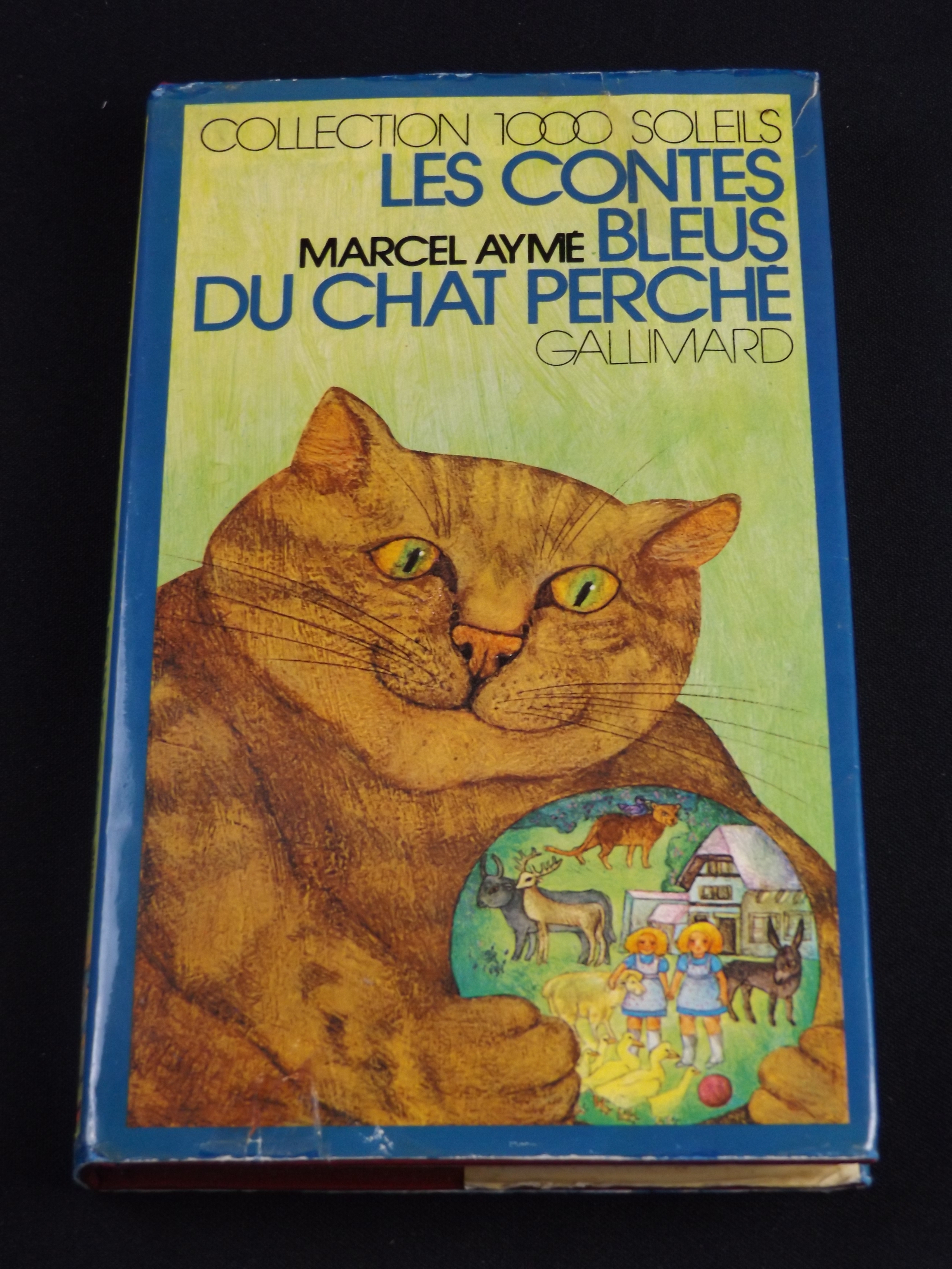 Les contes bleus du chat perché, Marcel Aymé, Gallimard, Collection 1000 Soleils, jaquette d’Éléonore Schmid           