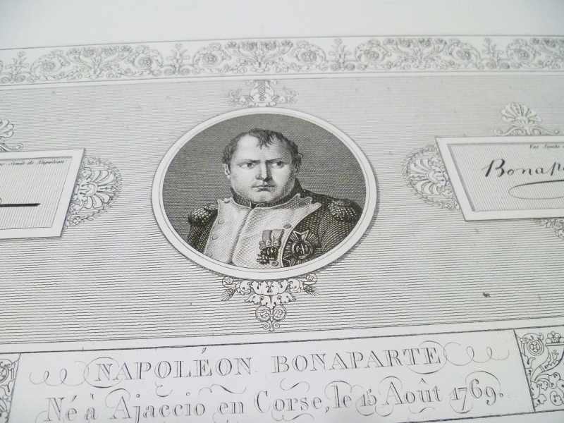 Portrait de Napoélon, dans Campagnes des Français sous le Consulat et l'Empire, collection dite Carle Vernet