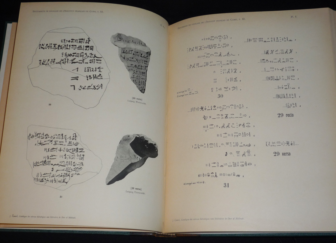 Catalogue des ostraca hiératiques non littéraires de Deir El-Médineh (5 volumes)