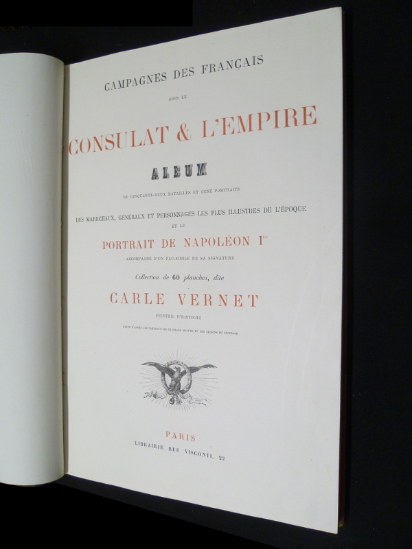 Page de titre des Campagnes des Français sous le Consulat et l'Empire